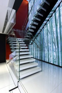 One Space_Retail Design_Bank of China_ Concept Branch_RC_staircase