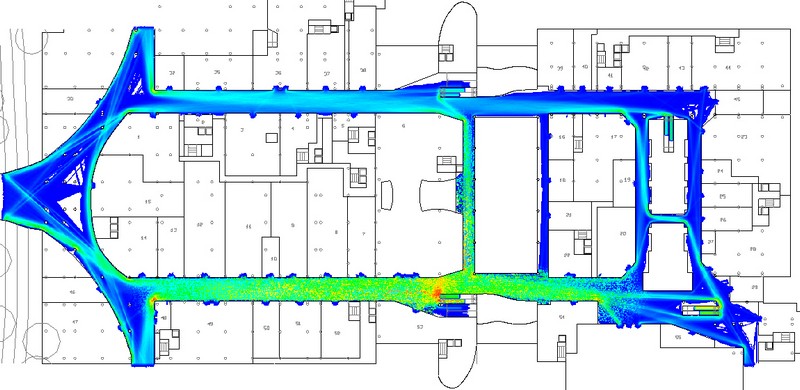 Pedestrian Movement Space Utilisation