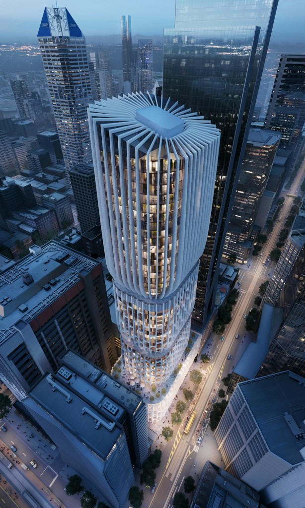 ZHA  600_Collins_Melbourne_08_Aerial View