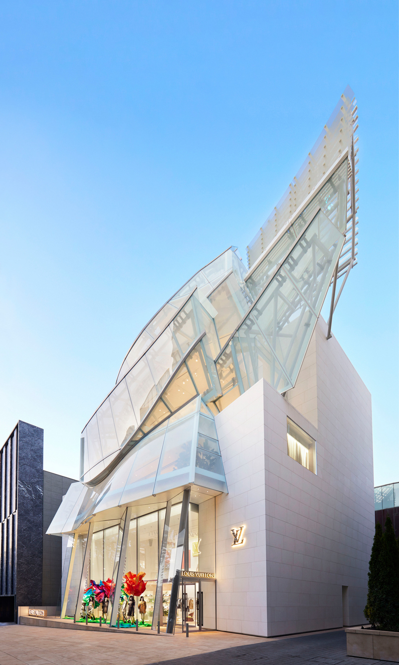 The Louis Vuitton's Maison in Seoul designed by Frank Gehry